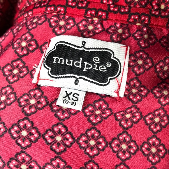 Mudpie Red Ruffle Collard Blouse - Picture 6 of 7